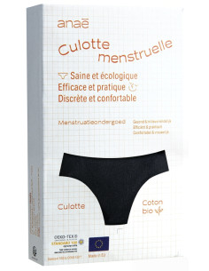 Braga Menstruación Anaé Negra Ligera T38 FR/T36 ES