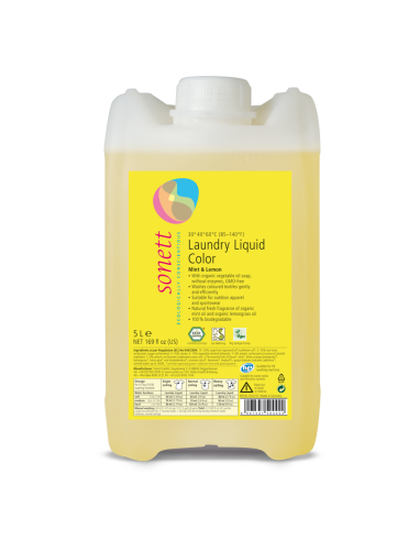Detergente Líquido Sonett 5L para Ropa de Color Ecológico