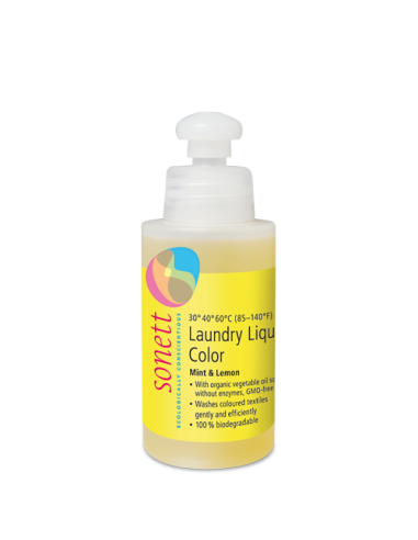 Detergente líquido Sonett 120ml para ropa de color eficaz