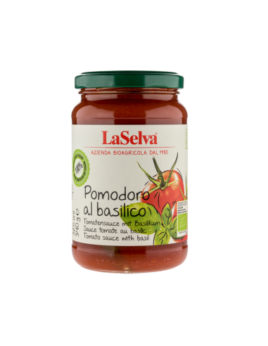 Tomate con albahaca Pomodore al Basilico 340g Laselva