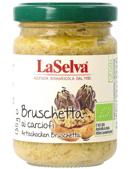 Bruschetta de alcachofa Laselva 130g  Sabor auténtico