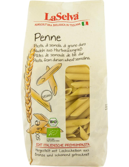 Plumas de trigo duro artesanales 500g Laselva en bronce