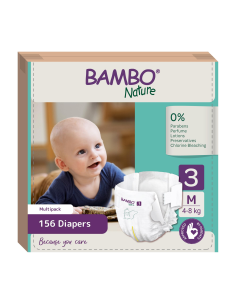 Pañales Bambo Nature Talla 3, 4-8 kg, 52 unidades ecológicas
