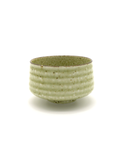 Cuenco Matcha Mino Yaki 12.5x7.5cm Verde Claro y Blanco