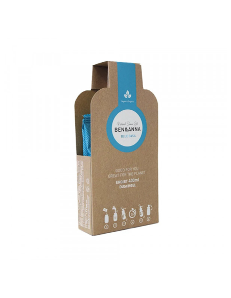 Gel de ducha Blue Basil Ben&Anna 2x20g, 400ml natural