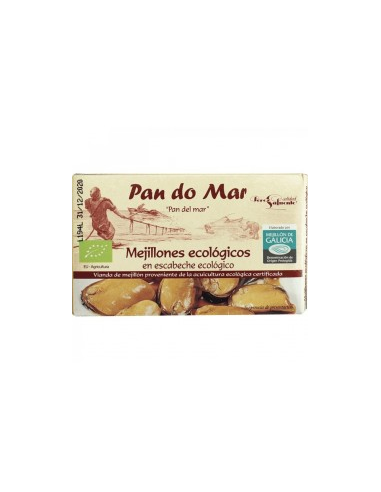 Mejillones Ecológicos Pan Do Mar 120g  Sabor Natural