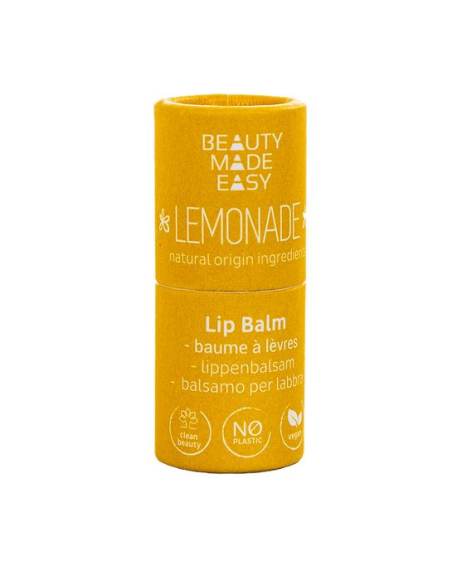 Bálsamo labial vegano Lemonade sin plástico 6g  Beauty Made Easy