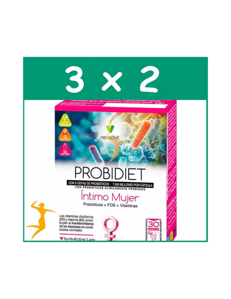 Pack 3x2 Probidiet Intimo Mujer 30 cápsulas Novadiet
