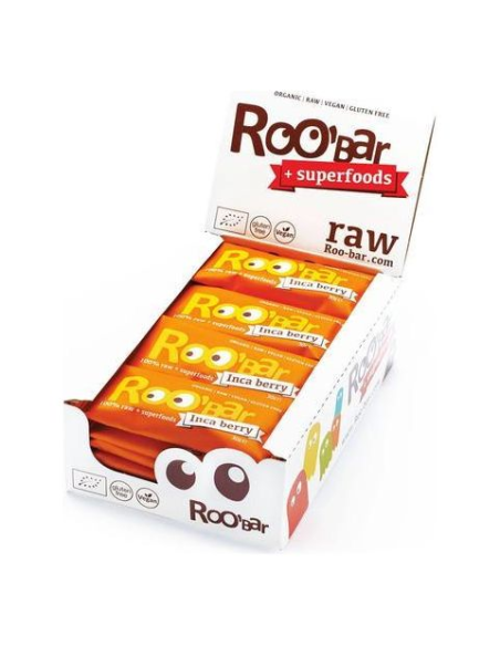 Pack 20 Uds. Barritas Con Inca Berry Y Naranja Bio 20 x 30 g  de Roo´Bar