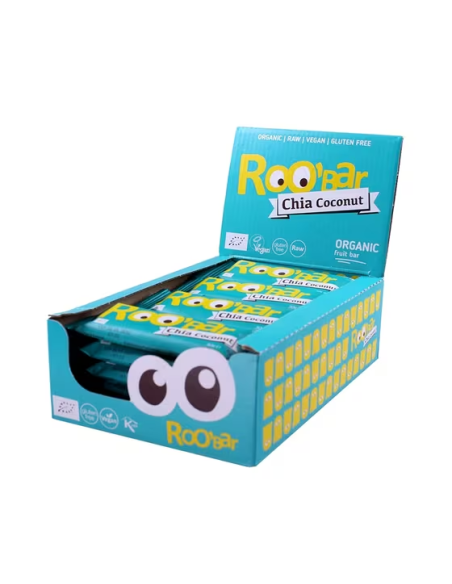 Pack 20 Uds. Barritas Con Chía Y Coco Bio 20 x 30 g  de Roo´Bar