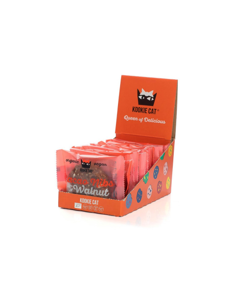 Pack 12 Uds. Galleta Con Nibs De Cacao & Nueces Bio 50 g  de Kookiecat