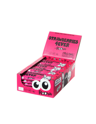 Pack 20 Uds. Barritas Con Strawberry 4 Ever Bio 20 x 30 g  de Roo´Bar