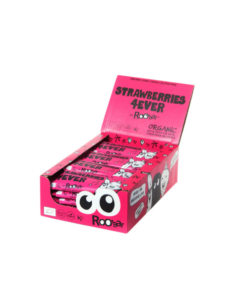 Pack 20 Uds. Barritas Con Strawberry 4 Ever Bio 20 x 30 g  de Roo´Bar