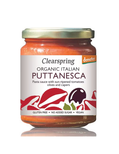 Pack 6 Uds. Salsa Puttanesca Demeter Bio 300 g  de Clearspring
