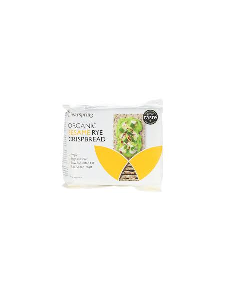 Pack 10 Uds. Pan Crujiente Con Sésamo Bio 200 g  de Clearspring