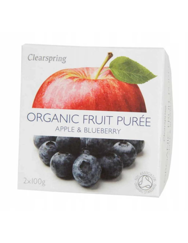Pack 12 Uds. Compota De Manzana Y Arándano Bio 2x100 g  de Clearspring