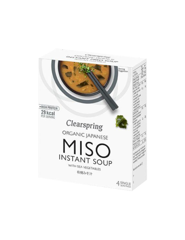 Pack 8 Uds. Sopa Miso/Algas Instant Bio 4x10 g  de Clearspring