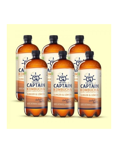 Pack 6 Uds. Sabor Jengibre Y Limón 1 L  de Captain