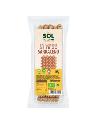 Pack 16 Galletas Bio de Trigo Sarraceno Solnatural 190 g