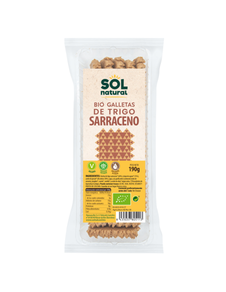 Pack 16 Galletas Bio de Trigo Sarraceno Solnatural 190 g