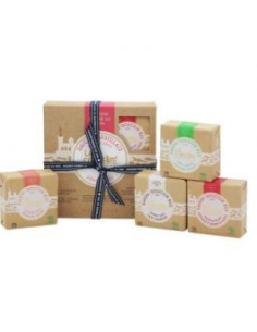 Jabón Pastilla 4Uds Leche de Burra, Melocotón y Granada