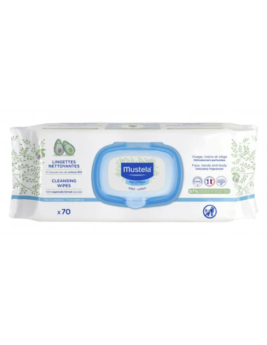 Toallitas Limpiadoras Bebe-Niño 70Uds. Mustela
