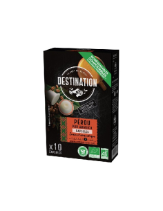 Capsulas Biodegradables Pur Arabica Peru Bio, 10X5,5 G de Deastination