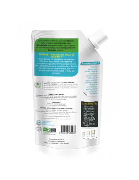 Aceite De Coco Virgen Ecológico -Perle De Coco - (Comercio Justo) 250Ml de Comptoirs & Compagnies