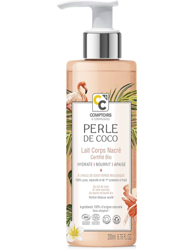 Leche Corporal Nacarada Perle De Coco - Certificada Cosmos Ecologico 200Ml de Comptoirs & Compagnies