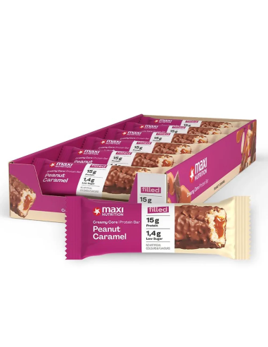 Creamy Core Bars Peanut Caramel 45G X 12Ud de Maxinutrition