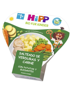 Pack 6 Uds. Salteado De Verduras,Carne,Patatas Y Guisantes Bio 250 g  de Hipp