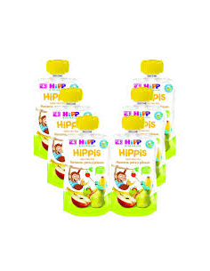 Pack 6 Uds. Pouches De Manzana Pera Y Plátano Bio 100 g  de Hipp