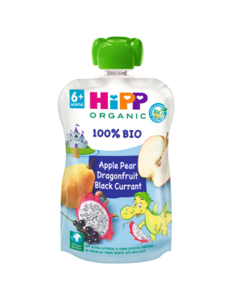 Pouches Dragón Manzana,Pera,F.Dragón,Grosella Bio 100 g  de Hipp