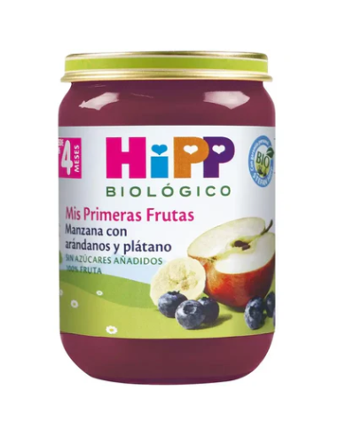 Pack 6 Uds. Tarrito De Manzana Con Arándano Y Plátano Bio 190 g  de Hipp