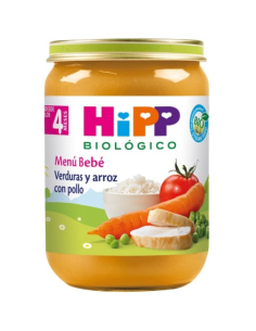 Pack 6 Uds. Tarrito De Verduras Y Arroz Con Pollo Bio 190 g  de Hipp