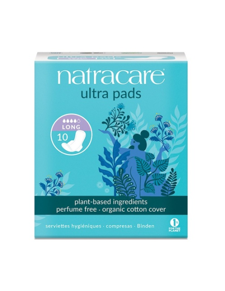 Pack 12 Uds. Compresa Extra Larga Con Alas 10/u  de Natracare