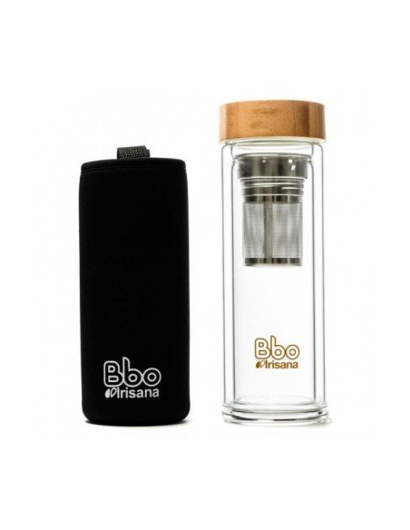 Botella Bbo15-  Negro Infusionador  400 Ml de Irisana