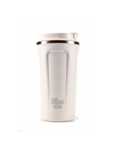 Vaso Bbo19 Blanco  Termo Acero Inoxidable  450 Ml de Irisana