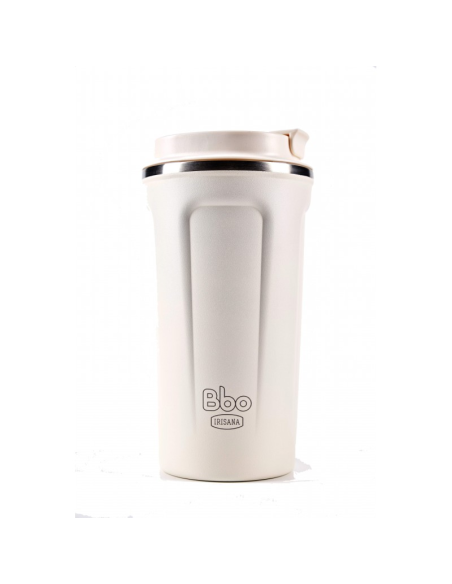 Vaso Bbo19 Blanco  Termo Acero Inoxidable  450 Ml de Irisana