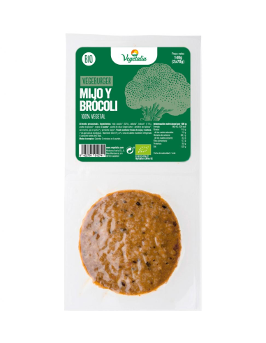 Vegeburger Mijo Y Brócoli Bio, 2X70 G de Vegetalia