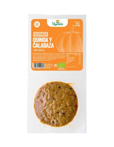 Vegeburger Quinoa Y Calabaza Bio, 2X70 G de Vegetalia