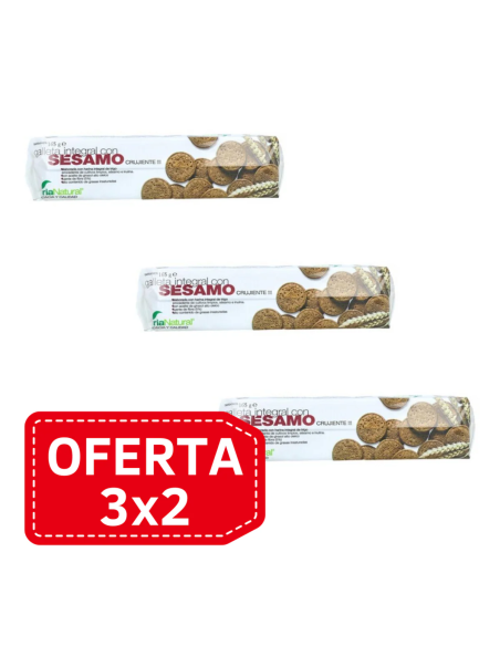 Pack 3X2 Galletas Sesamo 160 Gr. Alecosor Soria Natural