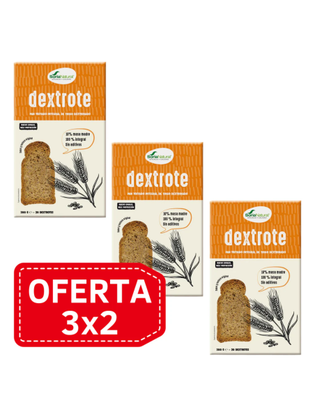 Pack 3X2 Pan Dextrote Integral Caja Alecosor Soria Natural
