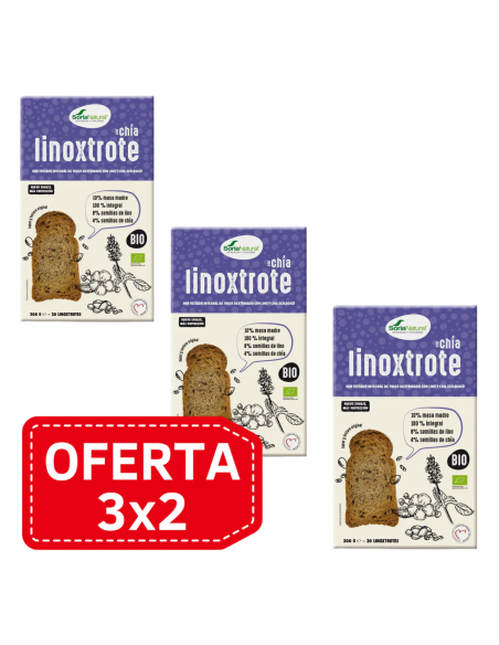 Pack 3X2 Pan Linoxtrote Con Chia Integral Bio Caja Alecosor Soria Natural