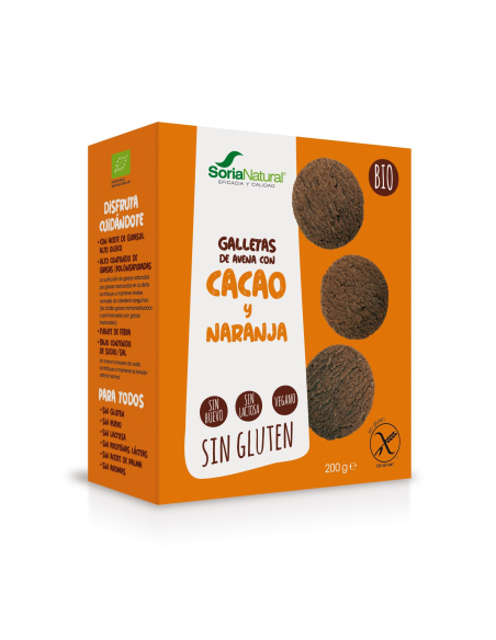 Pack de 2 ud Galletas De Avena Con Cacao Y Naranja Bio de Alecosor Soria Natural