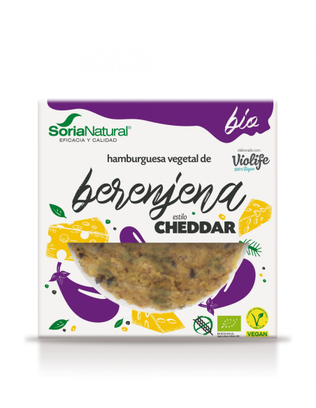 Pack de 2 ud Hamburguesa Vegetal Berenjena Sabor Queso de Alecosor Soria Natural