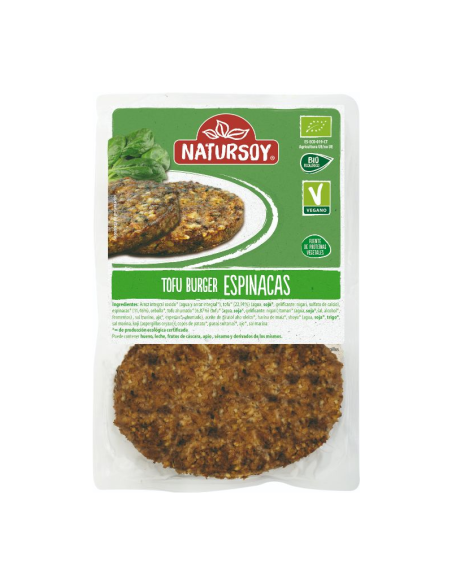 Hamburguesa de tofu y espinacas 2 und.