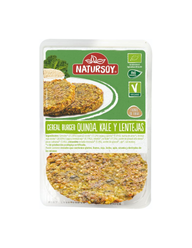 Quinoa Burger Kale, Lentejas, Pasas y Almendras