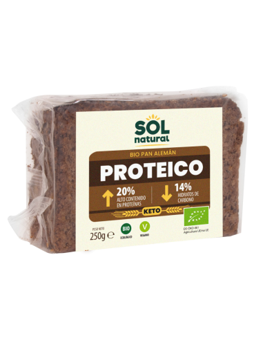 Pan Alemán Proteico Keto Bio 250 g  de Solnatural