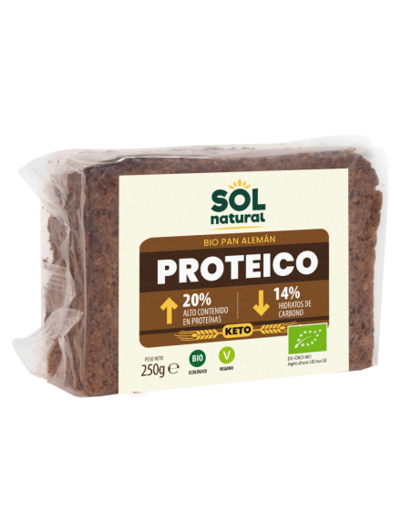 Pan Alemán Proteico Keto Bio 250 g  de Solnatural